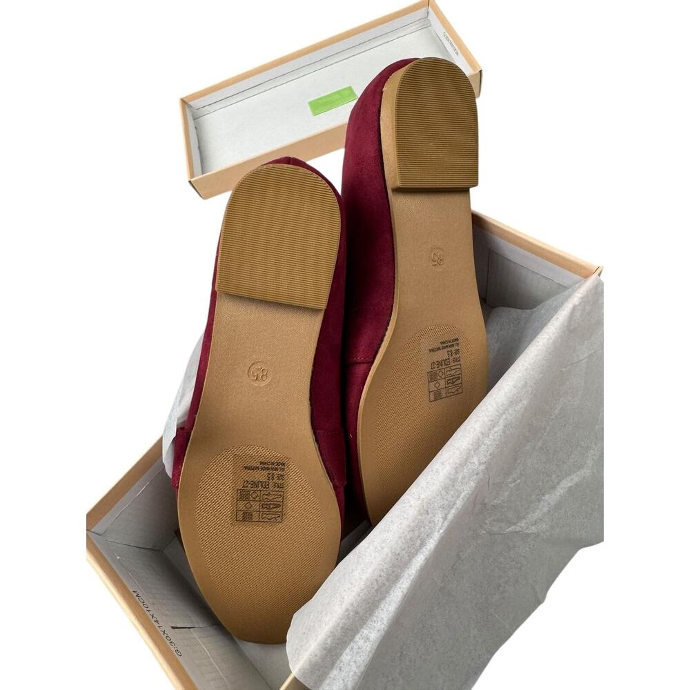 YOKI EDLINE-27 Women's Flat Loafer‎ with Buckle, Red, 8.5 M US - Picture 6 of 7